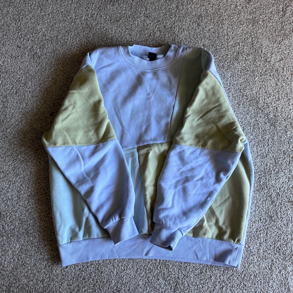 Wild Fable Patchwork Blue and Green Sweatshirt